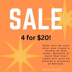4 for $20 Sale!
